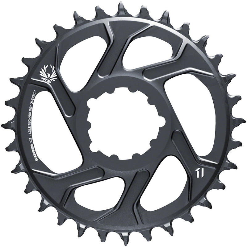 SRAM 30T X-Sync 2 Direct Mount Eagle Chainring 3mm Boost Offset Lunar Gray