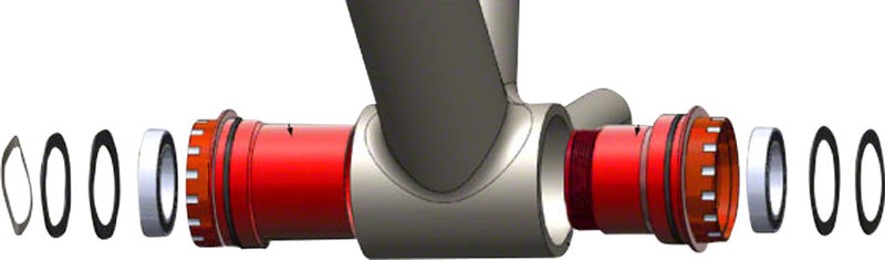Wheels Manufacturing PressFit 30 to Shimano Bottom Bracket ABEC-3 Bearings BLK Cups