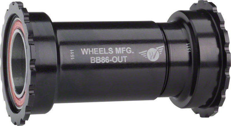 Wheels Manufacturing BB86/92 SRAM Bottom Bracket ABEC-3 Bearings BLK Cups - Threaded
