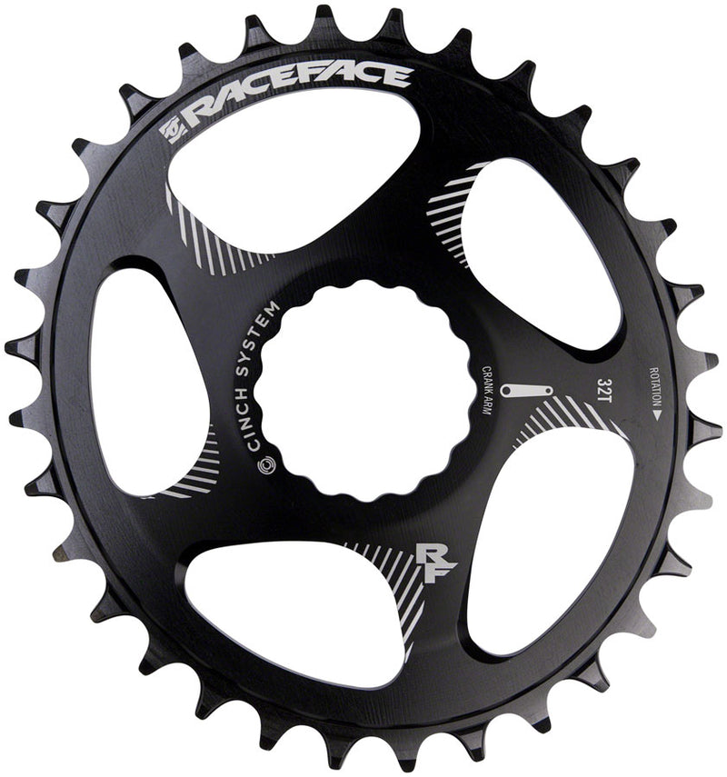 RaceFace Narrow Wide Oval Chainring: Direct Mount CINCH 34t Black