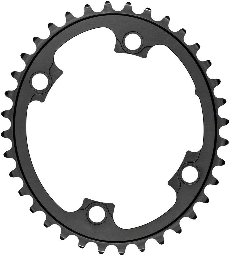absoluteBLACK Silver Series Oval 110 BCD Inner Chainring - 34t 110 Shimano Asymmetric BCD 4-Bolt Gray