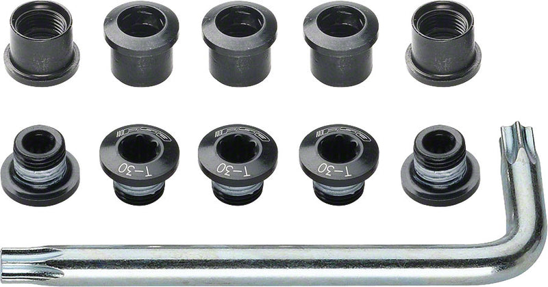 Full Speed Ahead Torx T-30 Alloy Double Chainring Nut/Bolt Set tool BLK