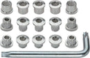 Full Speed Ahead Torx T-30 Alloy Mountain Chainring Nut/Bolt Set wiith tool Silver
