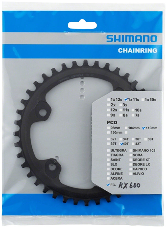Shimano FC-RX600-1 Chainring - 40t 110mm BCD For 1x11 Black
