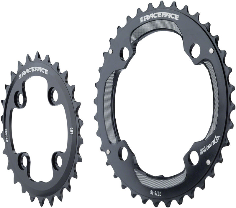 RaceFace Turbine 11-Speed Chainring: 64/104mm BCD 28/38t Black