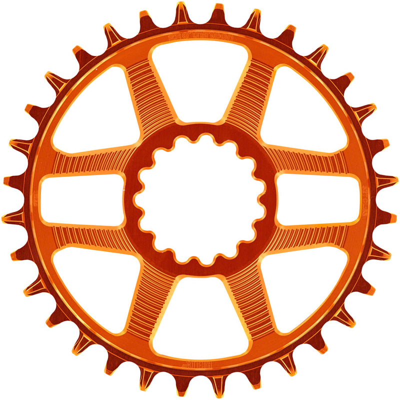 e*thirteen Helix R Guidering - 32t 11/12-Speed 52/55mm Flip Flop CL 3/5mm Offset e*thirteen DM Naranja