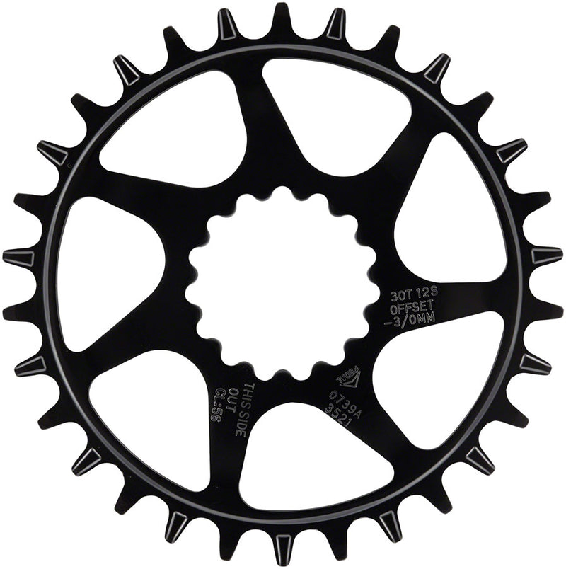 e*thirteen Helix Guidering - 30t 10/11/12-Speed 52/55mm Flip Flop CL 3/5mm Offset e*thirteen DM BLK