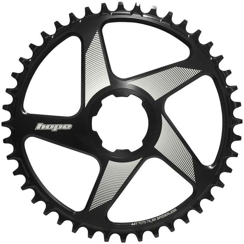 Hope RX Spiderless Chainring - 44t Hope Direct Mount Black