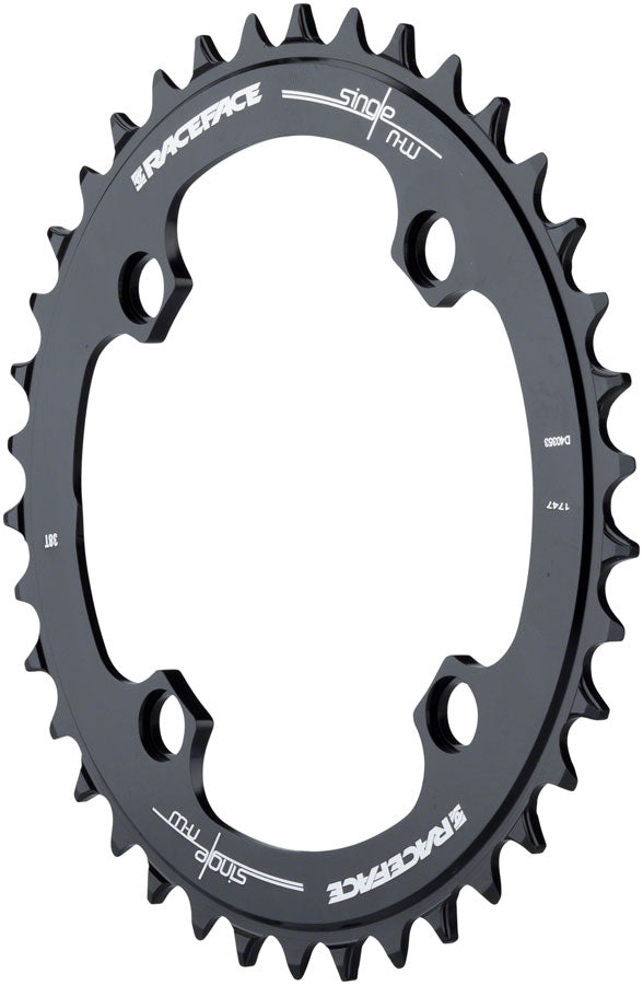 RaceFace Narrow Wide Chainring: 104mm BCD 36t Black