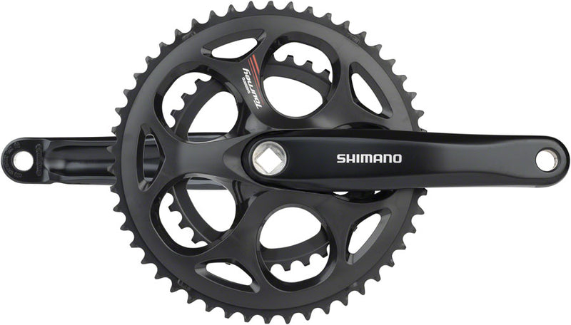 Shimano Tourney FC-A070 Crankset - 170mm 7/8-Speed 50/34t Riveted Square Taper JIS Spindle Interface BLK