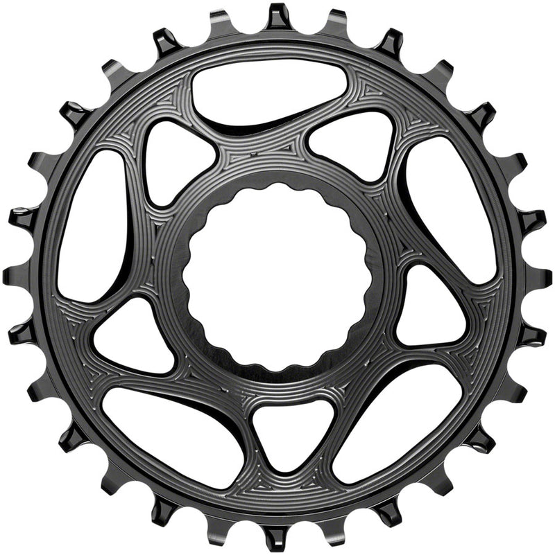 absoluteBLACK Round Narrow-Wide Direct Mount Chainring - 28t CINCH Direct Mount 3mm Offset BLK