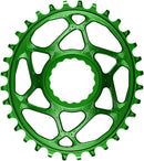 absoluteBLACK Oval Narrow-Wide Direct Mount Chainring - 32t CINCH Direct Mount 3mm Offset Green