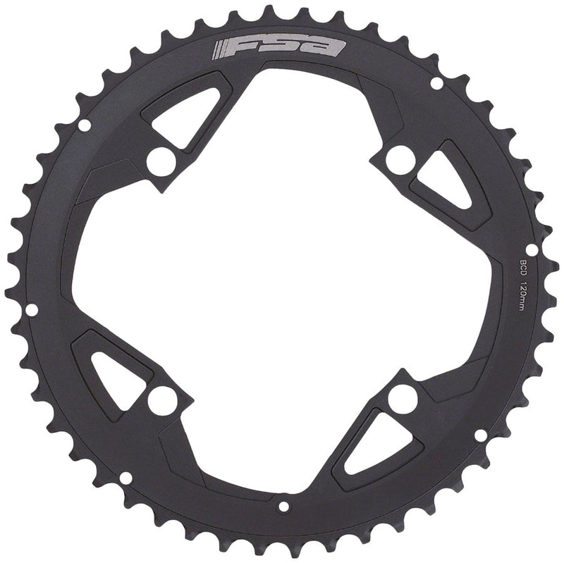 Full Speed Ahead Gossamer Pro ABS Road Chainring - 50t Outer Ring 120mm BCD 4-Bolt Aluminum N11 BLK
