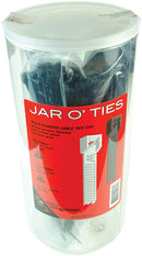 Wheels Manufacturing Zip Ties - Black 200 x 2.5mm 600ct Jar