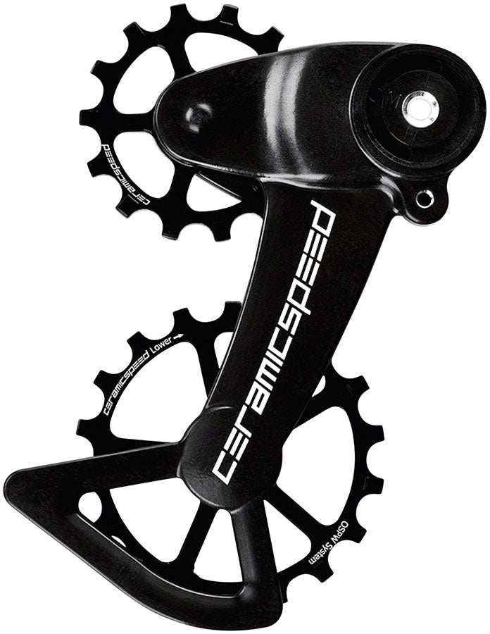 CeramicSpeed OSPW X Pulley Wheel System SRAM Eagle AXS - Coated Races Alloy Pulley Carbon Cage BLK