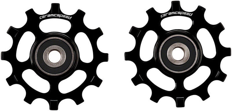 CeramicSpeed Pulley Wheels SRAM AXS Road 12-Speed - 12 Tooth Coated Races Alloy BLK