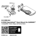 K-EDGE Garmin Specialized Future Mount - Black Compatible up to Garmin 1050