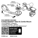 K-EDGE Wahoo MAX XL Combo Mount - 35.0mm Black Anodize