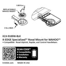 K-EDGE Wahoo Specialized Roval Computer Mount - BLK Anodized Compatible up to Garmin 1050
