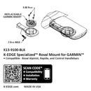K-EDGE Garmin Specialized Roval Computer Mount - Black Anodize