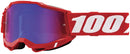 100% Accuri 2 Goggles - Neon Red/Red Blue Mirror