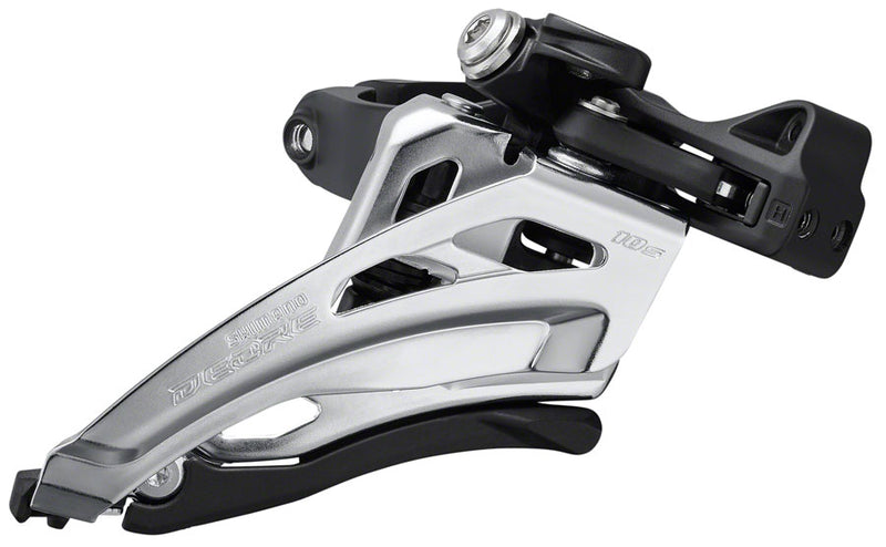 Shimano Deore FD-M4100-M Front Derailleur - 10 Speed Double Side Swing Front Pull Clamp Band Silver/BLK