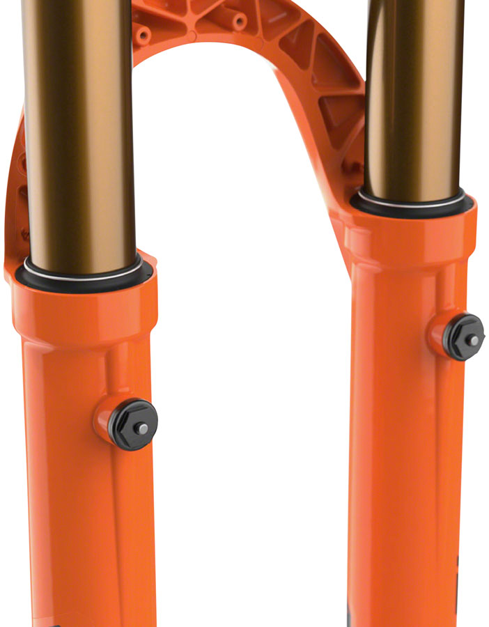 FOX 36 Factory Suspension Fork - 27.5" 160 mm 15 x 110 mm 44 mm Offset Shiny Orange Kabolt-X Grip 2