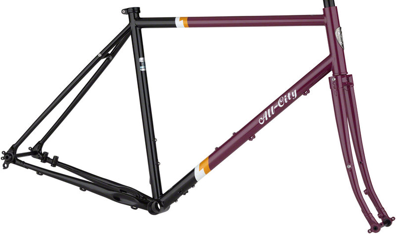All-City Gorilla Monsoon Frameset - 650b Steel Charred Berry 49cm