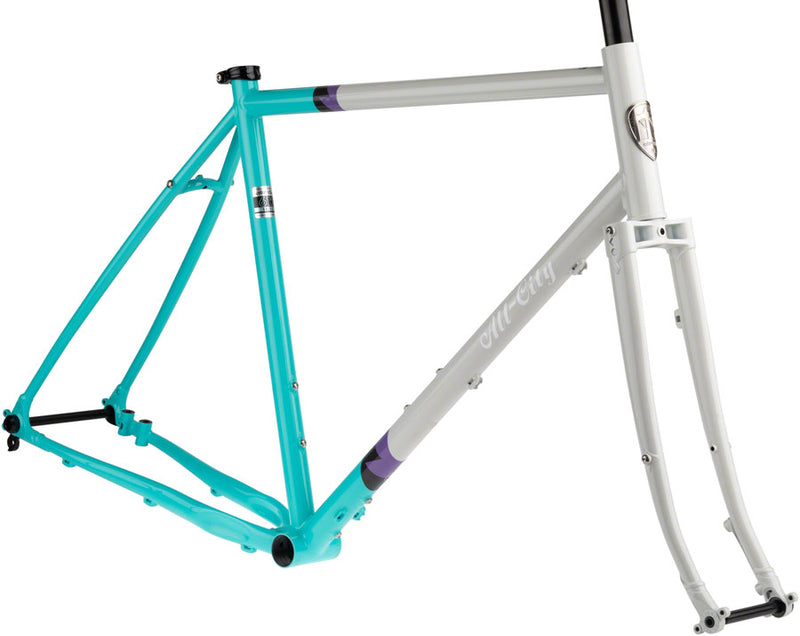 All-City Gorilla Monsoon Frameset - 650b Steel Aqua Seafoam 55cm