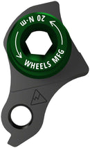 Wheels Manufacturing Universal Derailleur Hanger - 404-9 For Frames designed to accept SRAM UDH BLK/Green