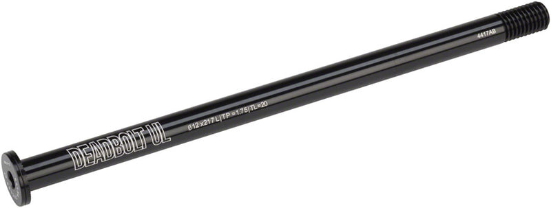 Salsa Deadbolt Ultralight Thru-Axle Rear 12mm Axle Diameter 217mm Length 1.75 Thread Pitch 20mm Thread Length