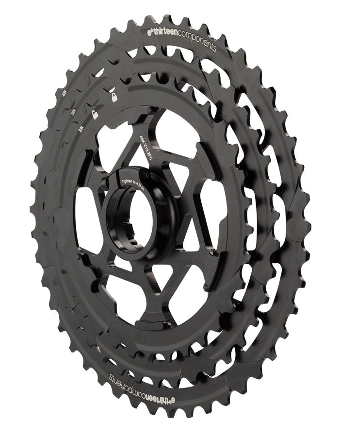 e*thirteen replacement Aluminum Cogs TRS Plus 11-Speed Cassette 33-46t BLK