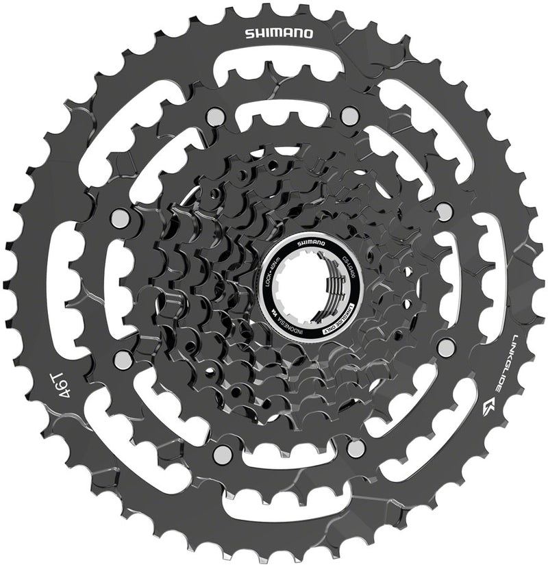 Shimano CUES  CS-LG400-9 Cassette - 9-Speed 11-46t LINKGLIDE Black