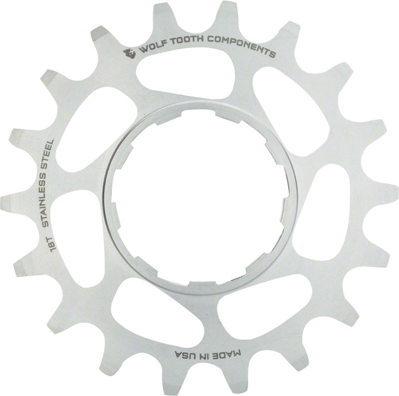 Wolf Tooth Single Speed Stainless Steel Cog: 20T Compatiblewith 3/32" Chains
