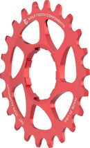 Wolf Tooth Single Speed Aluminum Cog: 22T Compatible with 3/32" Chains Red