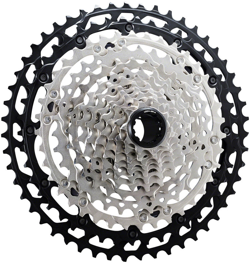 Shimano XT CS-M8100 Cassette - 12-Speed 10-45t Silver/Black Micro Spline