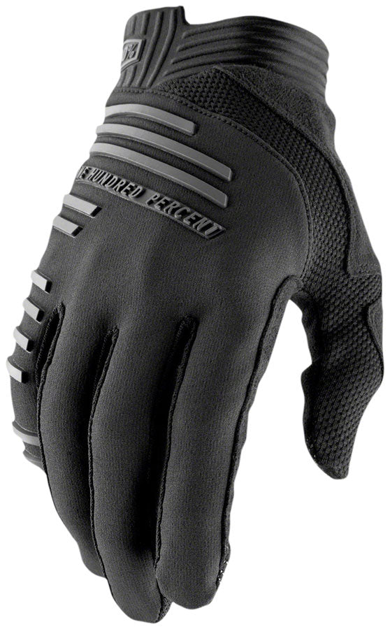 100% R-Core Gloves - Black Full Finger Men's 2X-Large