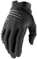 100% R-Core Gloves - Black Full Finger Men's Small