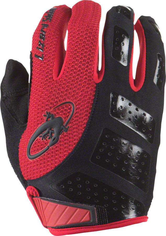 Lizard Skins Monitor SL Gloves - Jet Black/Crimson Full Finger Medium