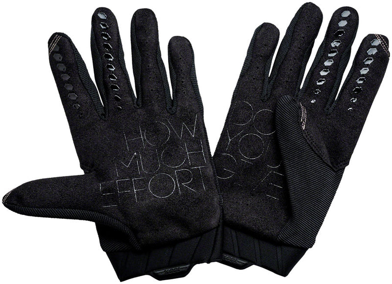 100% Geomatic Gloves - Black/Charcoal Full Finger Mens Large