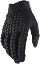 100% Geomatic Gloves - Black/Charcoal Full Finger Men's X-Large