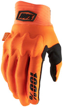 100% Cognito Gloves - Flourescent Orange/Black Full Finger Men's Medium