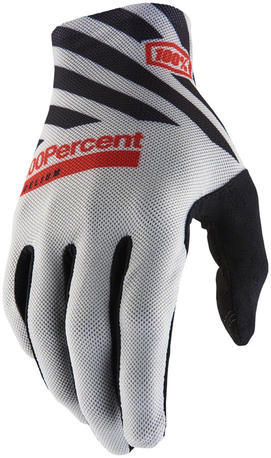 100% Celium Gloves - Gray Full Finger Men's Large