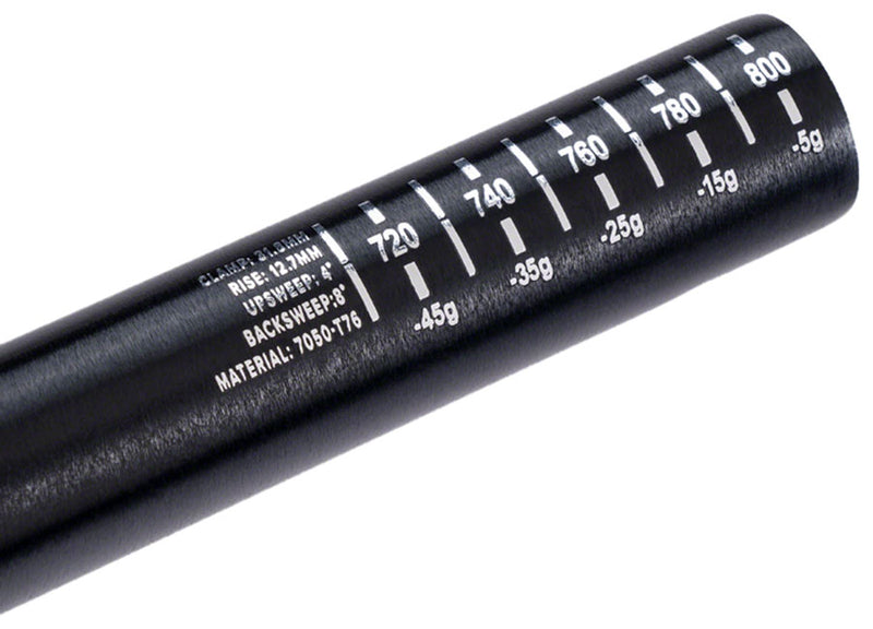 ProTaper A12 Handlebar - 810mm 12mm Rise 31.8mm Aluminum Polish Black