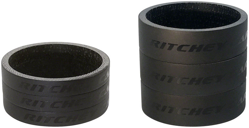 Ritchey WCS Headset Stack Spacer - 1-1/8" 3x5mm 3x10mm Carbon Matte BLK