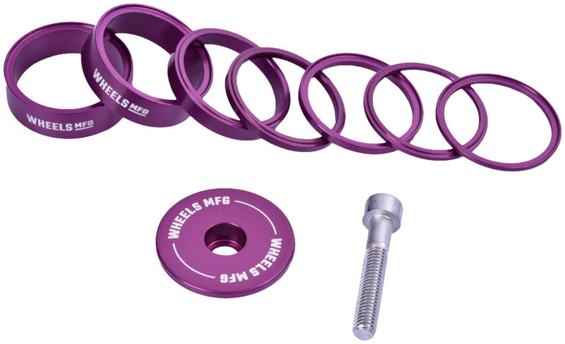 Wheels Manufacturing Essential StackRight Headset Spacer Kit - Purple