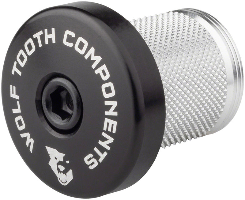Wolf Tooth Compression Plug with Integrated Spacer Stem Cap Black