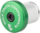 Wolf Tooth Compression Plug with Integrated Spacer Stem Cap Green