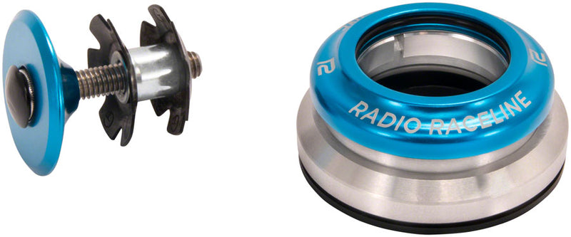 Radio Raceline Headset - Integrated 1 1/8"- 1.5" Cyan