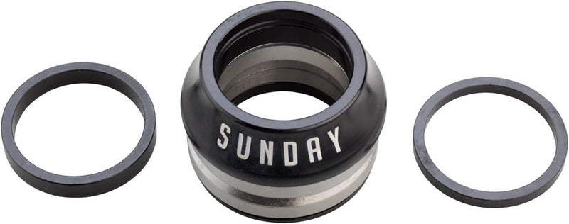 Sunday Integrated Headset - 1-1/8" 15mm Black Conical